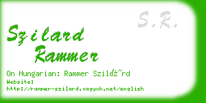 szilard rammer business card